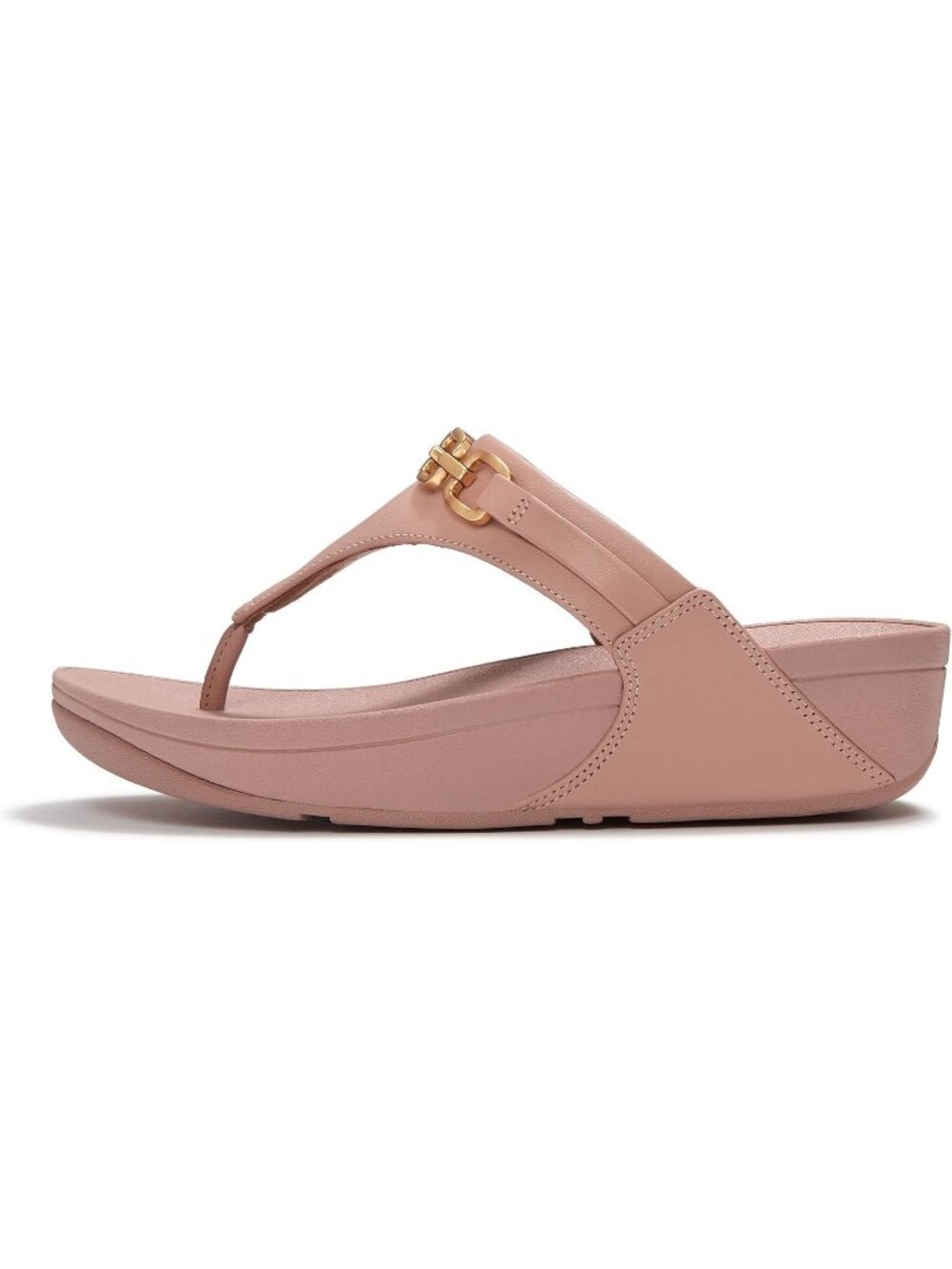 Women's Clay Blush Fitflop Elegant Lulu Square Chain Toe Post Imported Sandals